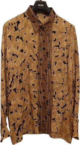 GIORGIO DANIELI Men's Multicolor Cupro Long Sleeve Shirt