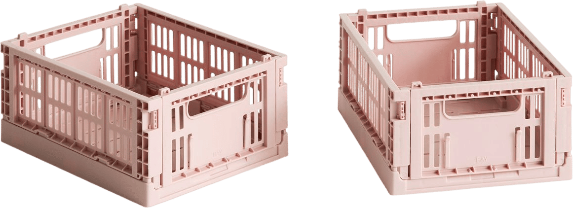 Mini Recycled Colour Crate, Set of 2