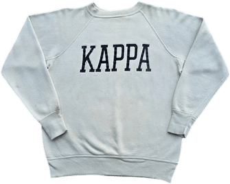 VTG 60s Sweatshirt Kappa College University Beige Gusset True Vintage Velva