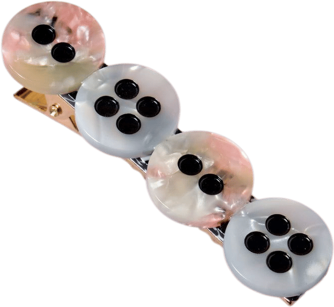 Frost Buttons Alligator Clip