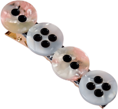 Frost Buttons Alligator Clip