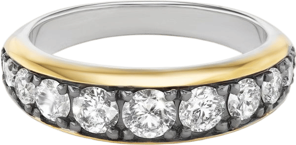 Thick Patina Diamond Band