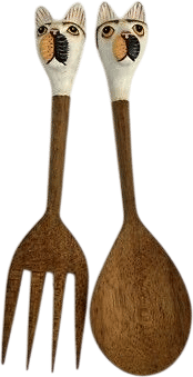 Hand carved Hand salad servers