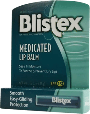 Honestly... plain Blistex in the teal green tube.