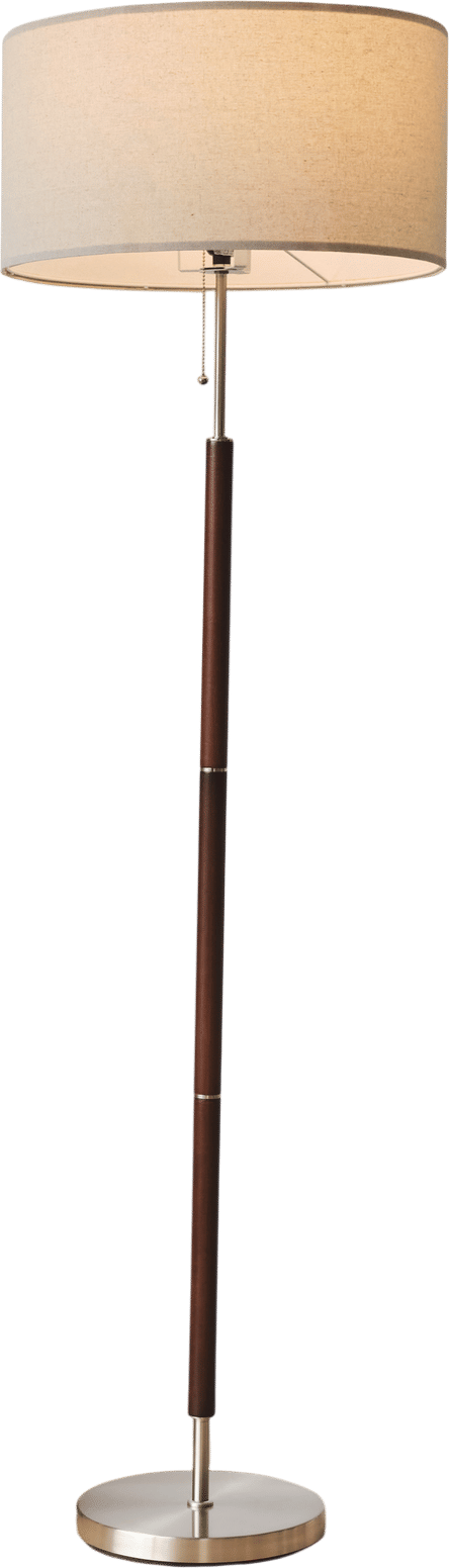 Brightech Carter Walnut Wood Floor Lamp
