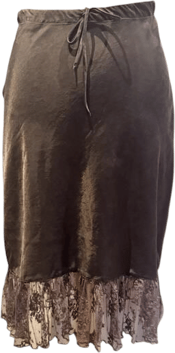 Vintage Mocha Lace Skirt