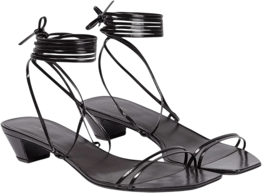THE ROW | Graphic Strap Leather Sandals