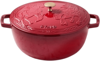 Enameled Cast Iron French Oven with Horse Lid