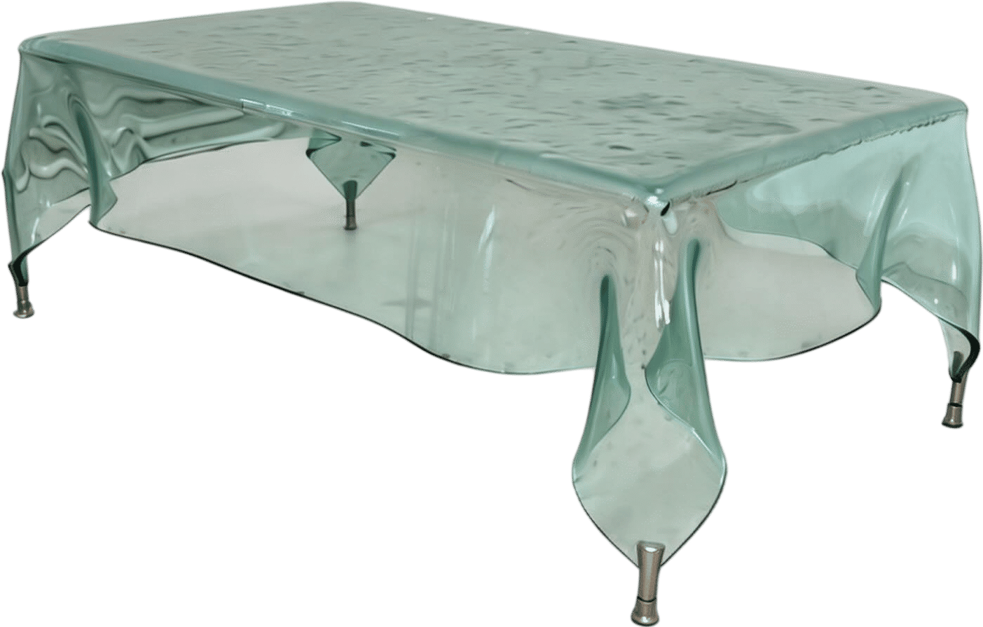 Fazzoletto low table (late 70's Italian crystal glass)