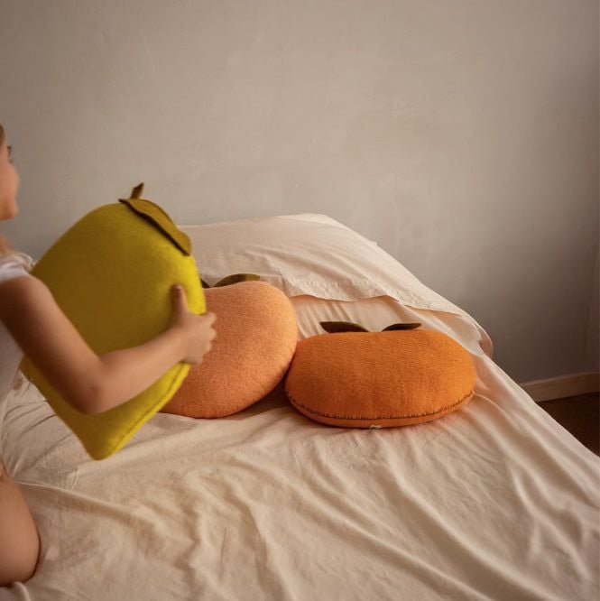 Lemon Felt Wool Cushion