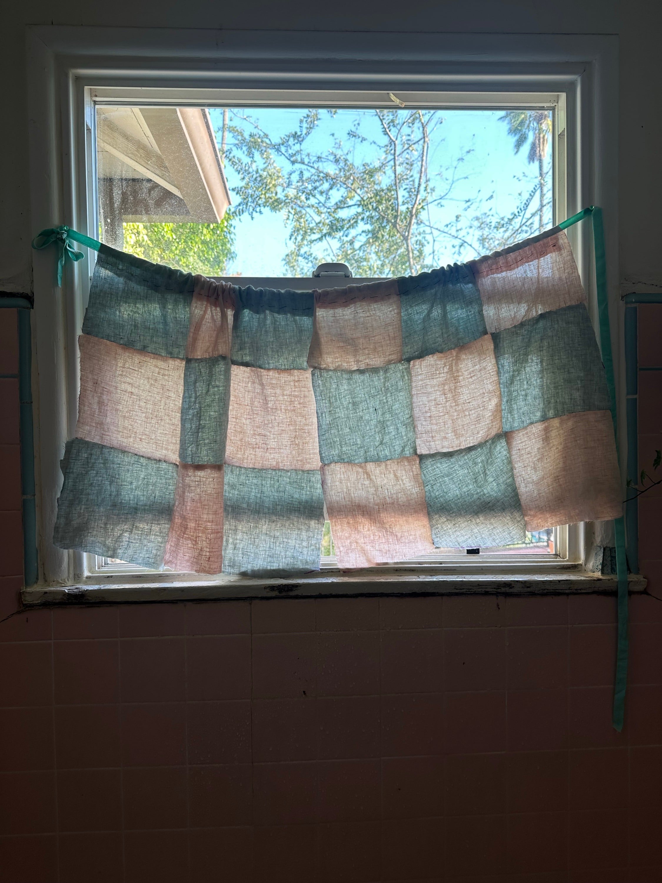 Making curtains out of old Bed Sheets
