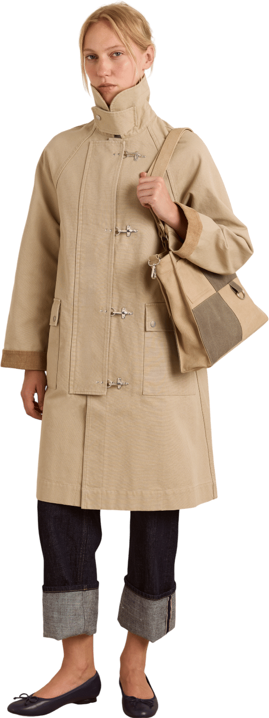 Damson Madder Antoine Barn Jacket - Light Stone