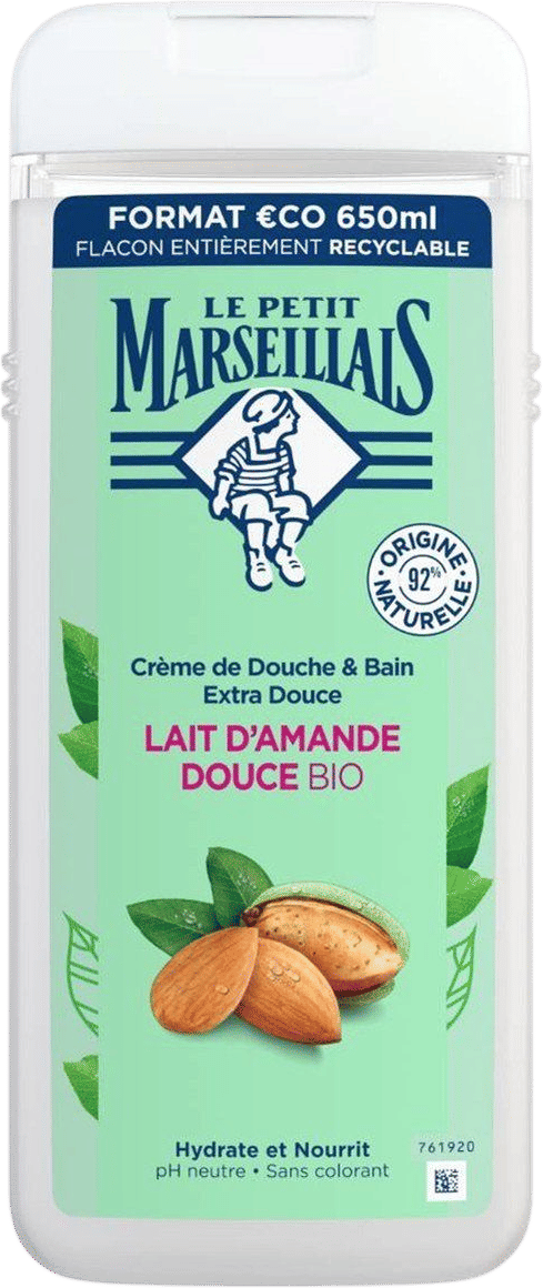 Le Petit Marseillais Extra Gentle Shower Cream with Organic Sweet Almond Milk 650ml