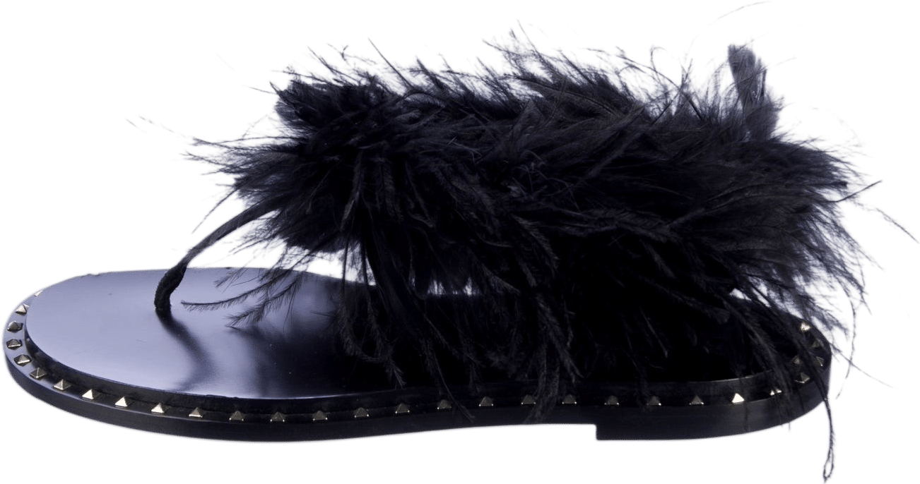 Valentino Rockstud Leather Flip Flops