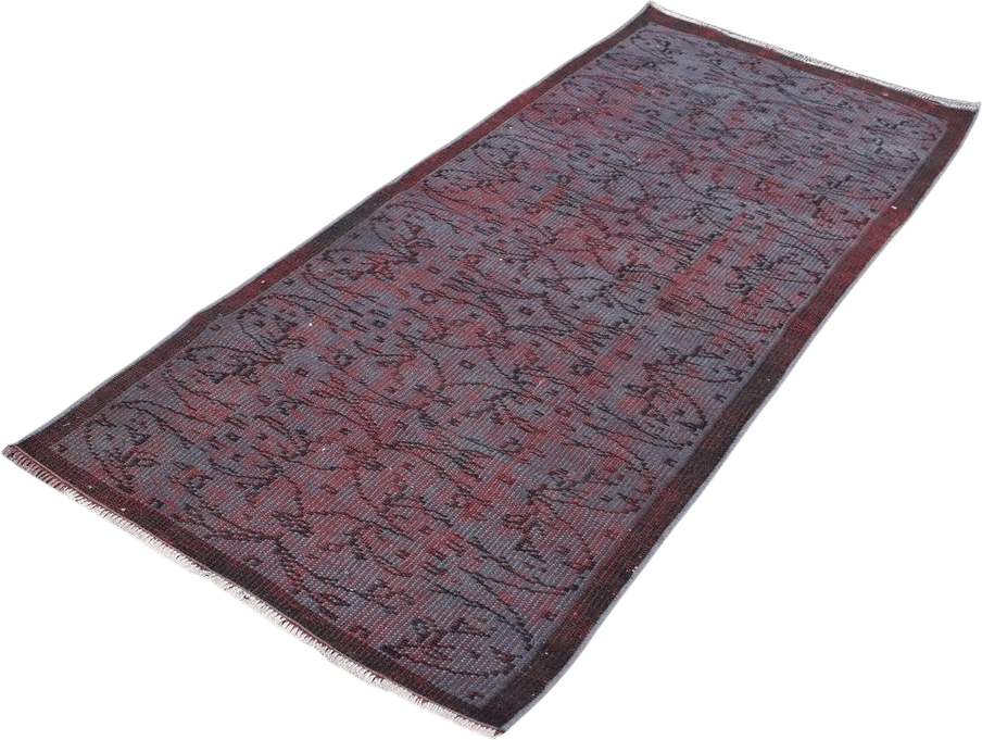 Turkish oriental rug, Vintage wool rug, Turkish handmade rug, Runner rug, Corridor decor, Bohemian rug, Hallway rug, 2.5 x 5.7 ft TVR1071