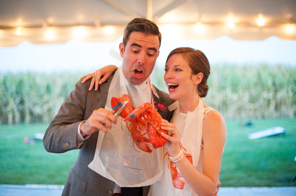 lobster boil at the wedding