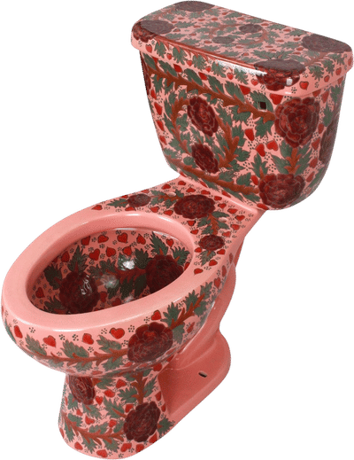 Hand Painted Mexican Toilet