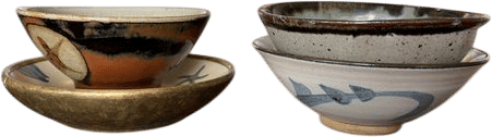 Using vintage Japanese ceramics as cat food dishes