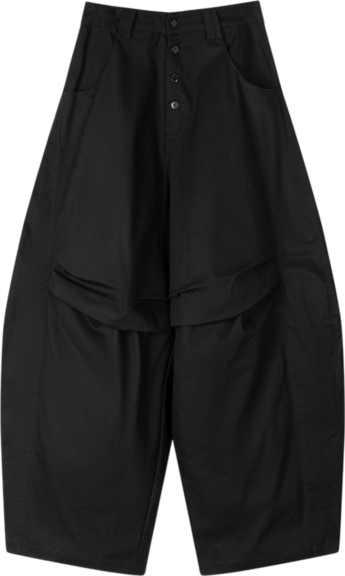 OPINI Pleated Knee Pants [Black]