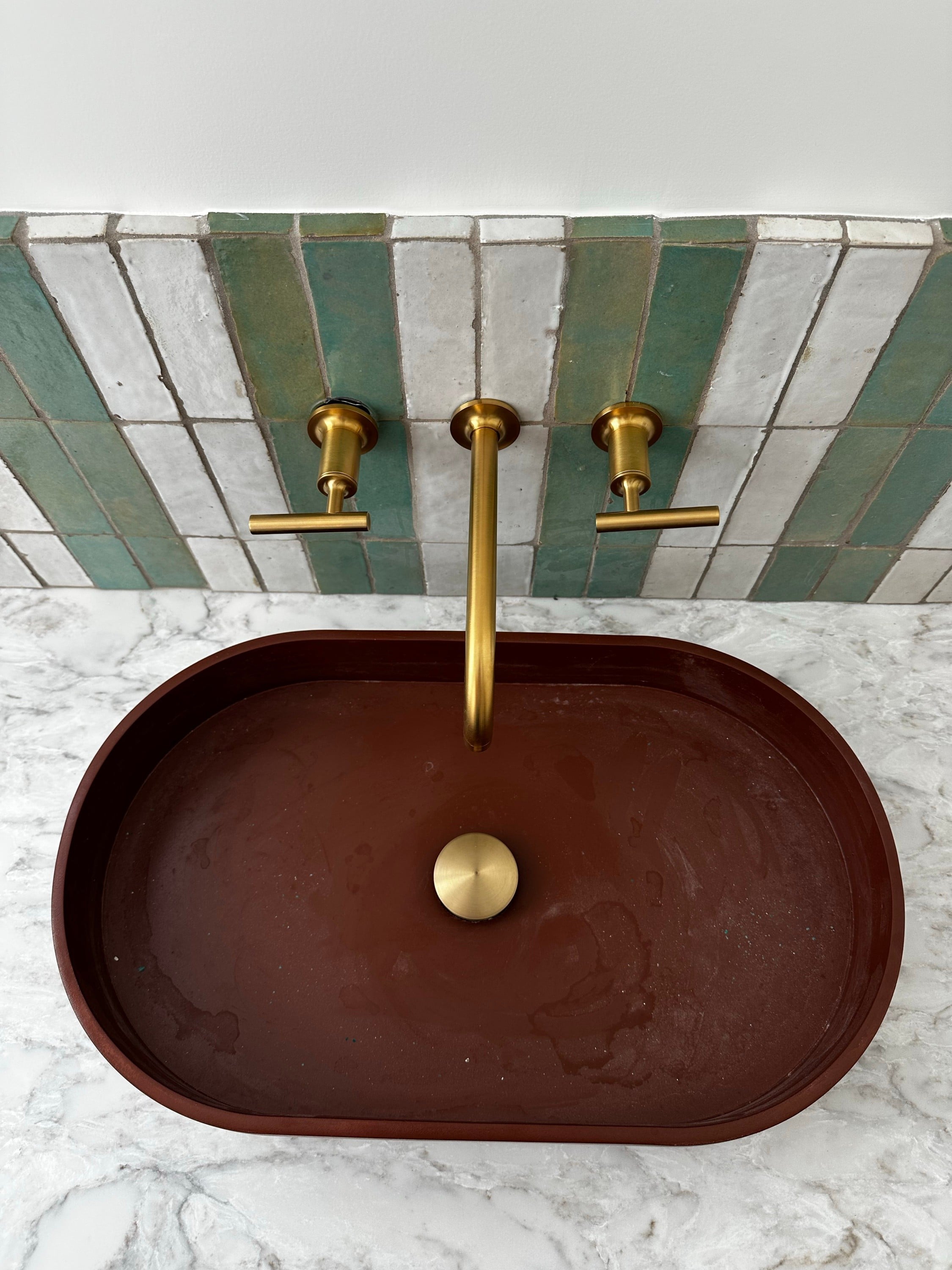 Zia Zellige Tile Stripes backsplash