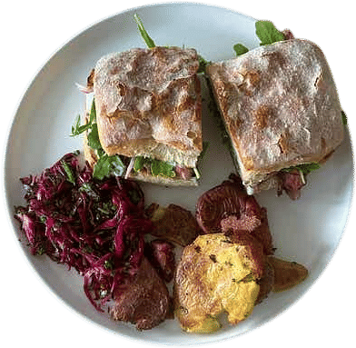 The Dish - Steak Sandwiches with Herby Mayo & Arugula