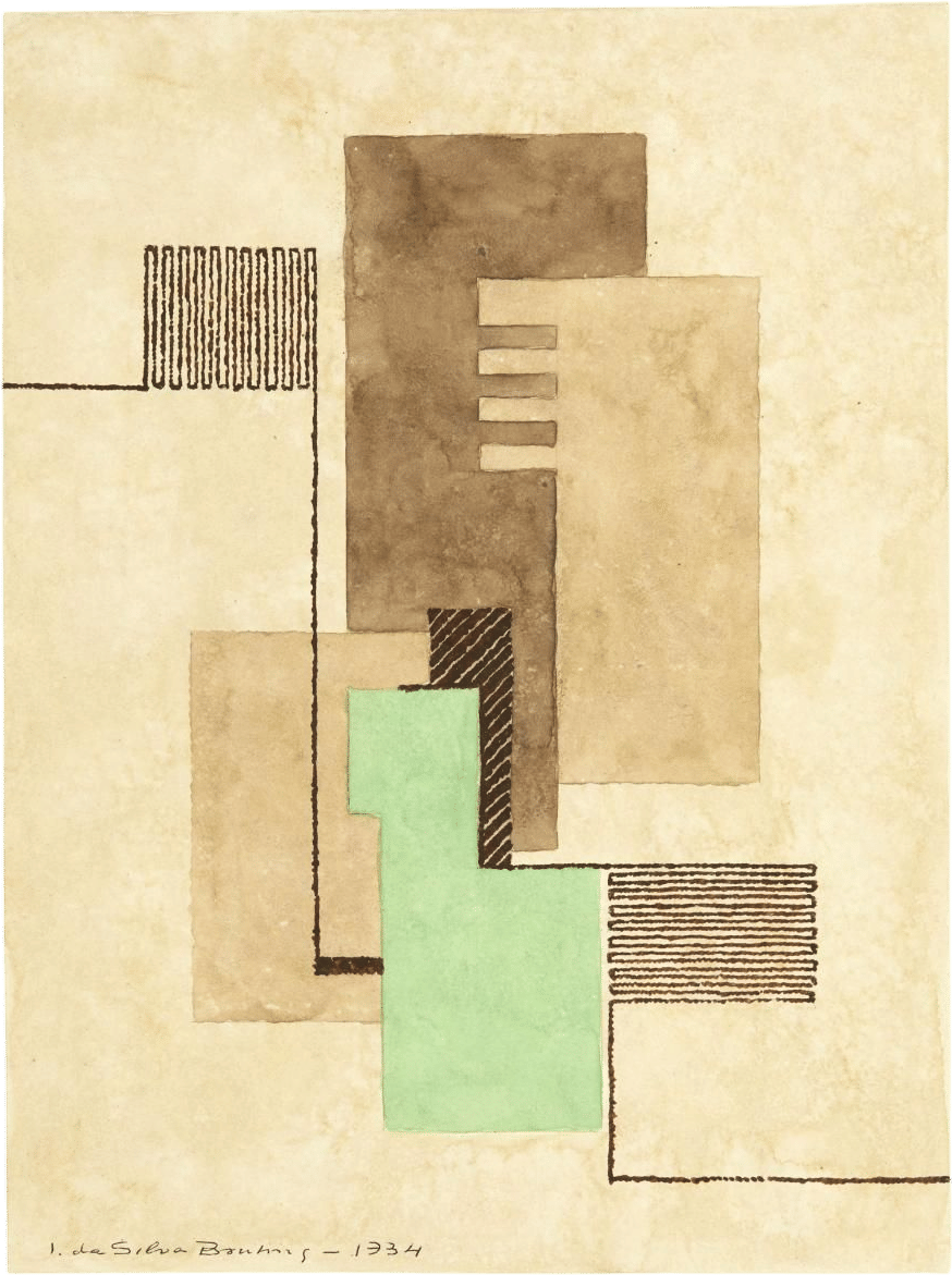 Lot 106: Ivan da SILVA BRUHNS (1881-1980) Projet de tapis - 1934