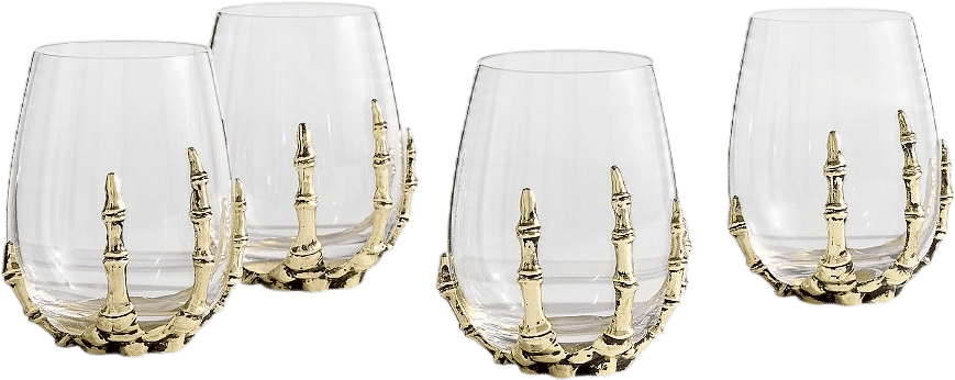 Skeleton Stemless Wine Glasses