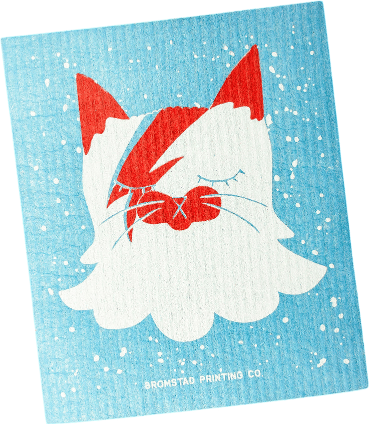 Bowie Cat Swedish Dishcloth
