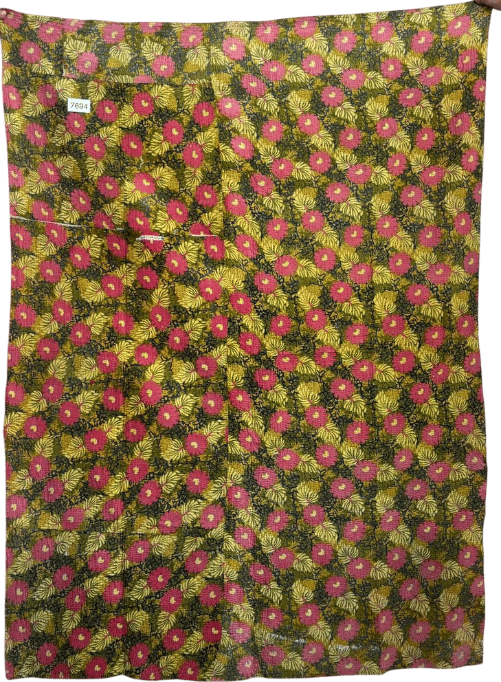 Vintage Cotton Kantha Gudari Handmade Throw Reversible Throw