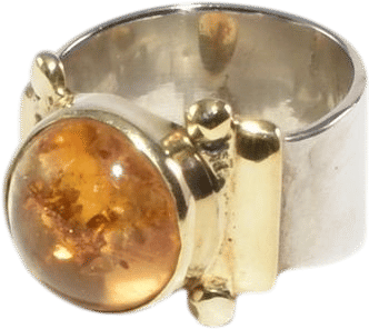 Casa Shop Round Amber Ring