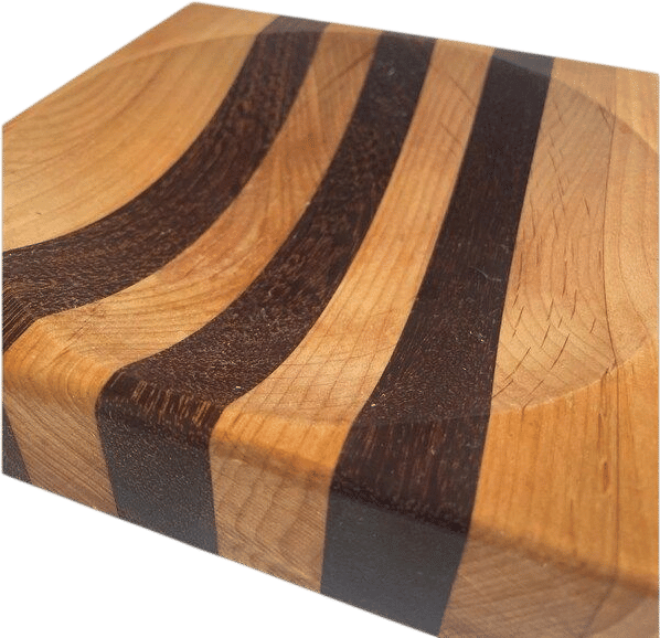 Handmade Birch and Walnut Striped Wood ULU Chopping Bow./ Catchall Tray Square - Etsy