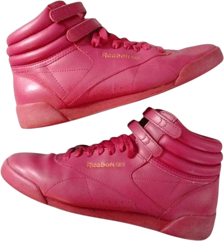 Reebok Vintage Pink Freestyle High Tops 90's Sneakers