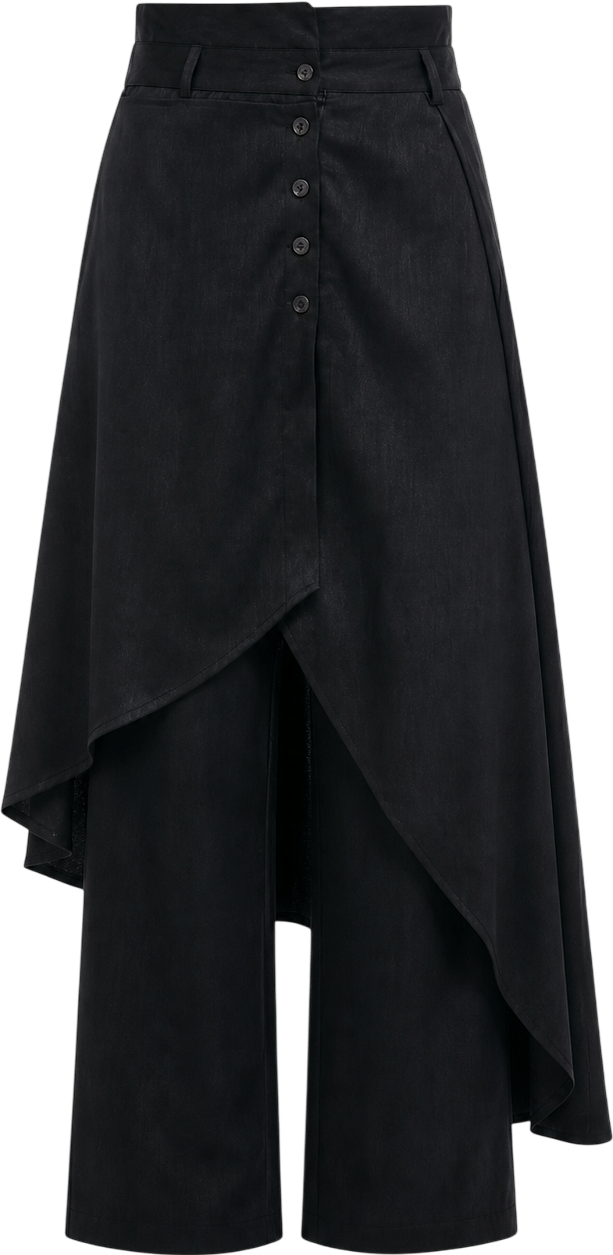 Tie-Dye Textured Deconstructed Wide-Leg Pants