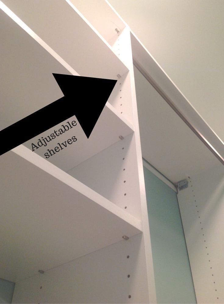 opt for adjustable shelving whenever possible