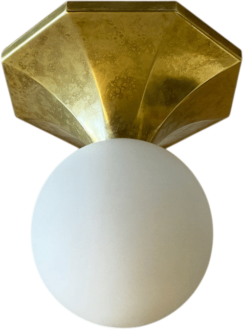 A chic brass flushmount