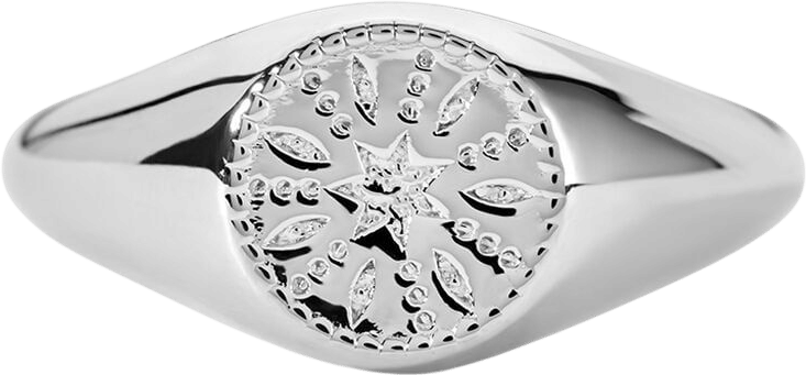 Chevalière Jima Argent Blanc