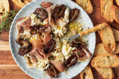 Burrata with Prosciutto & Sizzled Dates Recipe