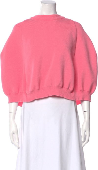 Comme des Garçons Girl Puffed Sleeve Crew Neck Sweater