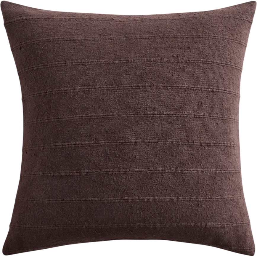Textured Striped Cotton Pillow Cover