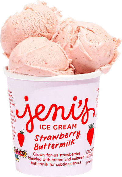 Strawberry Buttermilk Ice Cream