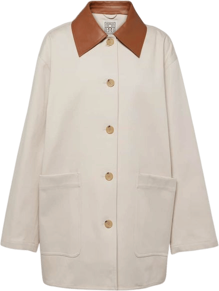 TOTEME | Leather-Trimmed Cotton Jacket