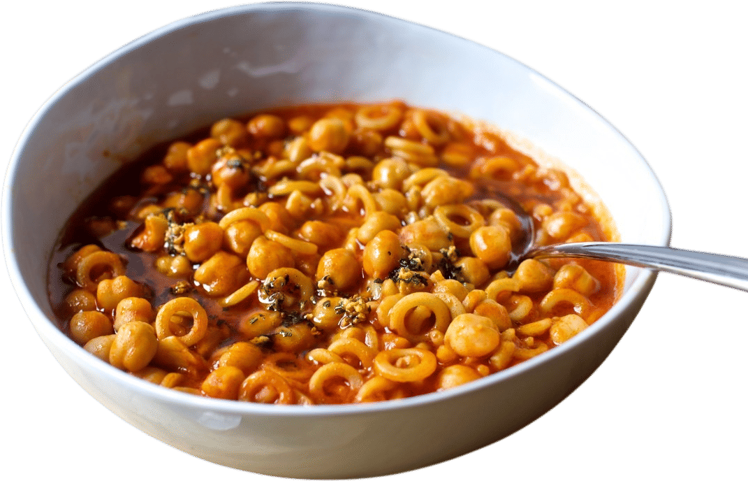 quick pasta and chickpeas