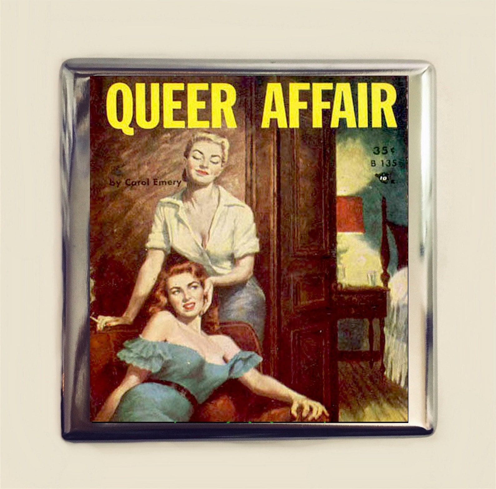 fringepop | "queer affair" vintage wlw pulp fiction cigarette/business card case