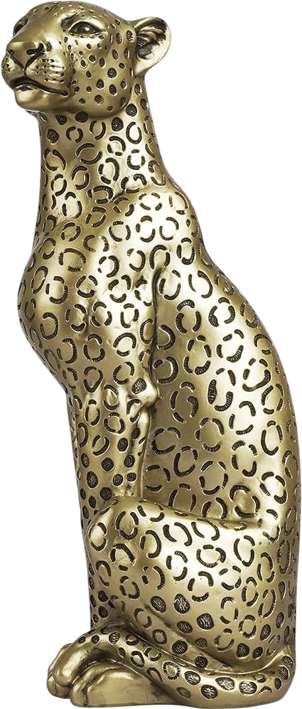 Gold Cheetah Statue