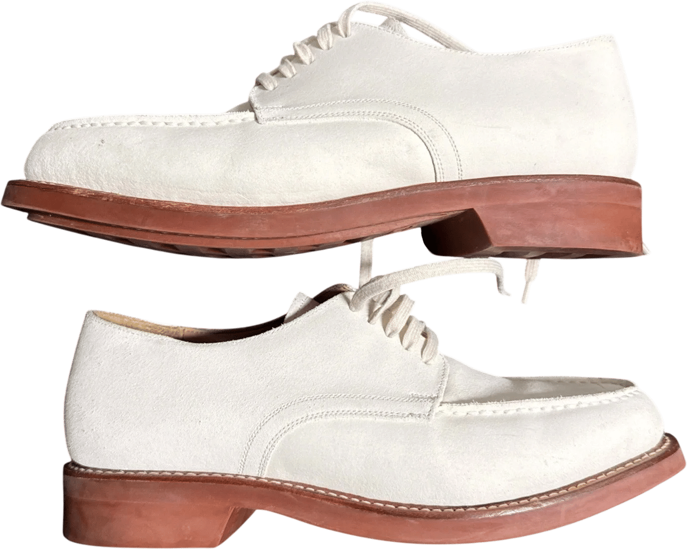 Polo Ralph Lauren White Suede Oxford Dress Shoes (9.5)