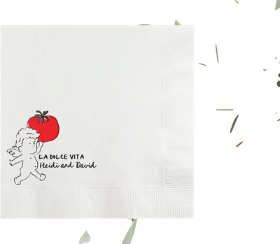 Custom Illustrated Napkins