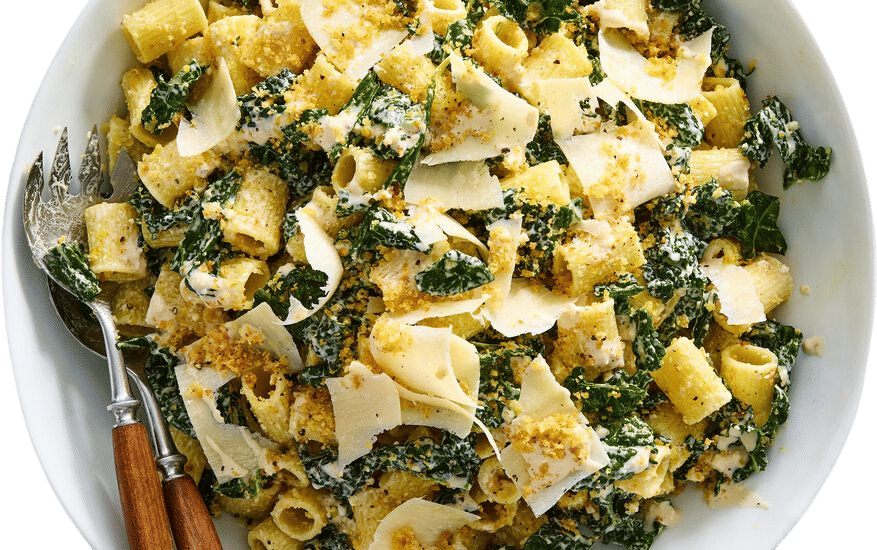 Kale Caesar Pasta Salad