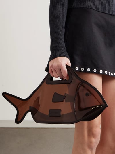 Cleo Leather-Trimmed PVC Tote