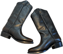 FRYE Billy Daisy Pull-On Western Boots - Black