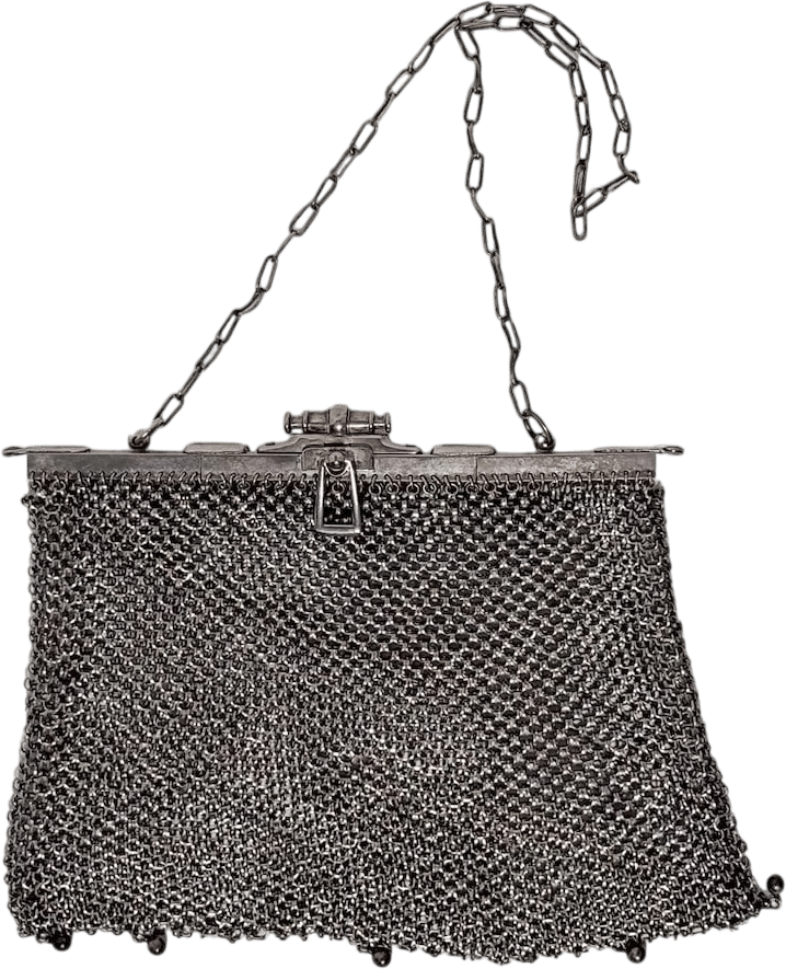 Antique German Silver Chainmail Handbag